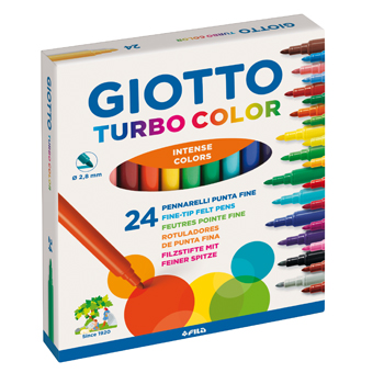 Marcador Feltro Giotto Turbo Color 24 Cores